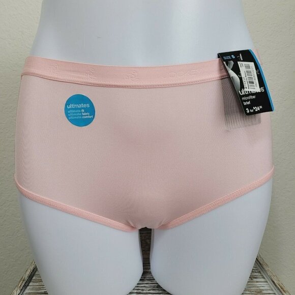 Jockey Ultimates Woman's Microfiber Full Brief Panty Pink Sz 5/Sm Discontinued - Picture 2 of 11